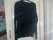 cedarwood state mens black pattern jumper size L