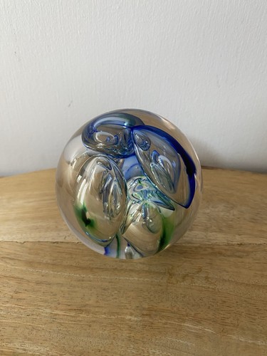 Langham glass paperweight blue - paperweight,