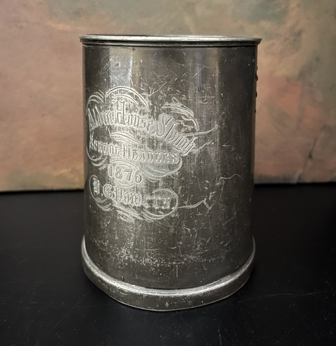 Antique 1876 pewter pint - 1876,