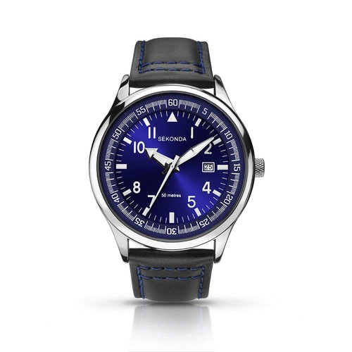 Sekonda mens watch blue dial - mens,