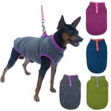 Puppy Coat Jacket Button Soft Fleece Winter Warm Pet Dog Sweater Dog Clothes