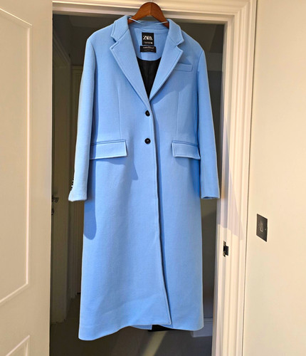 Zara manteco light blue wool - light,