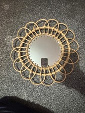 Wicker Rattan Sunflower Wall