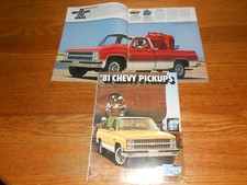 1981 CHEVROLET C/K PICKUP TRUCK BROCHURE / '81 CHEVY PICKUPS 20 Page CATALOG