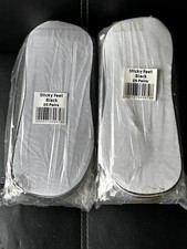 50 Pairs Sticky Feet Black Foam Slippers for Spray Tan