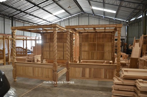 Natural teak wood - natural, english