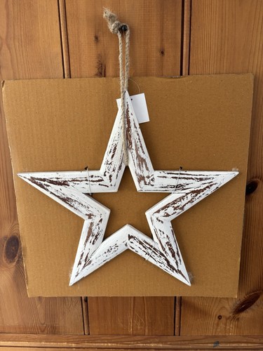 Christmas wooden star - wooden,