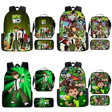 Ben 10 Backpack Kids Boys Girls School Bag Lunch Bag Pencil Case