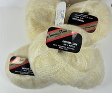 Sheena Anne Mohair Look  double knitting yarn, 5 x 50g balls  in cream
