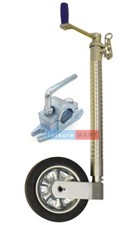 48mm Trailer Ribbed Heavy Duty Jockey Wheel and Clamp Massive 750KG Nose Weight