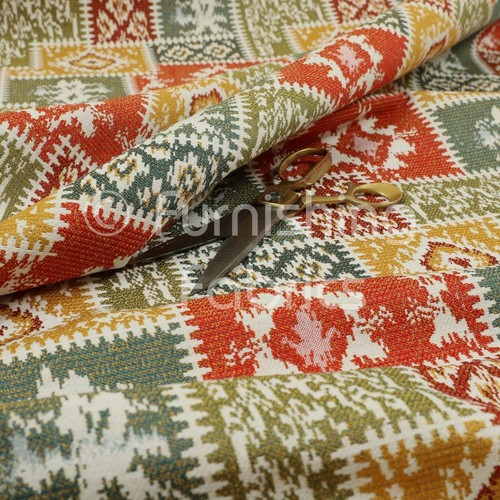 Kilim patchwork chenille white - kilim,