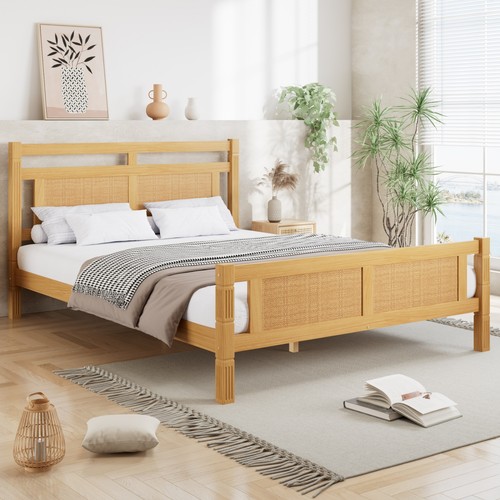 Wooden bed frame 4ft6 double - bed,