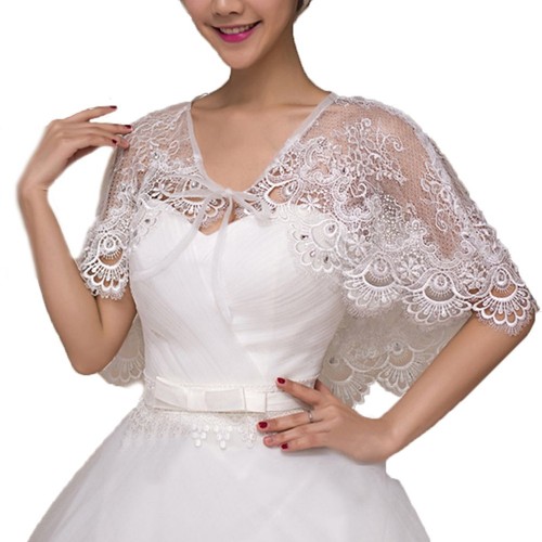 Lace bride cape capelet - cape, wrap