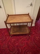 VINTAGE OAK 2 TIER SERVING TEA