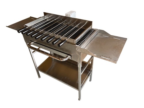 Stainless steel charcoal bbq - stainless,