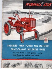 Vintage Farmall Cub Implement Brochure ARENA HAMMONTON NJ Dealer