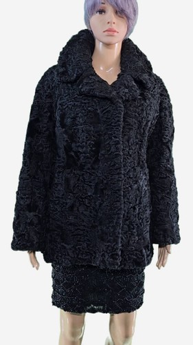 Vintage black persian - black, lamb