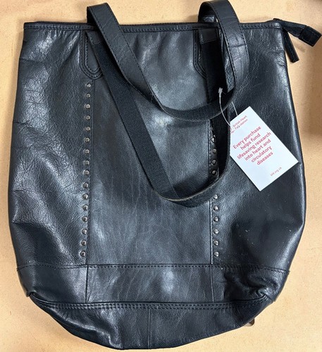 Rowallan black leather tote - rowallan,