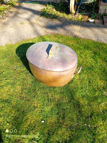 Large copper pot cauldron - large,