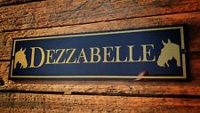 Gold and Gloss Black  Stable Door Horse Name Plaque Plate Sign 