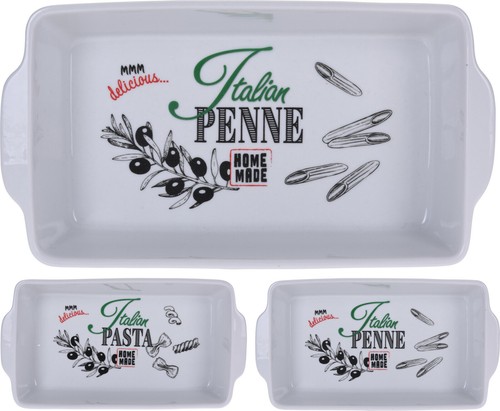 White porcelain italian penne - italian,