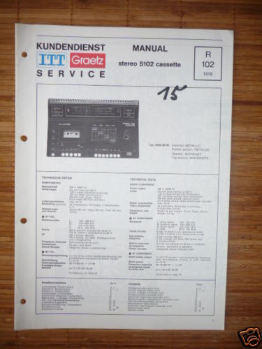 Service manual itt - manual, itt/graetz