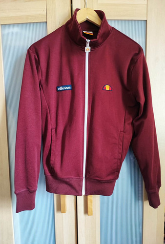 Ellesse tracksuit top burgundy - ellesse,