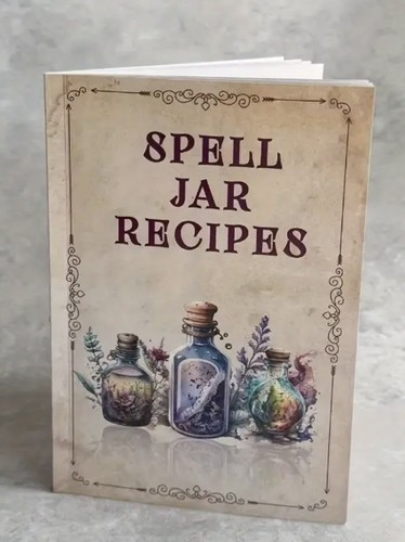 Spell jar recipe book pages - spell,
