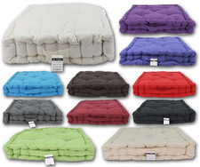 Adult Chunky Booster Cushion 100% Cotton Armchair Seat Pad For Garden & Dining