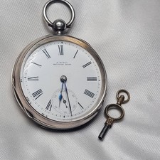 Antique Victorian High Quality Silver Pocket Watch Waltham Open Face Working