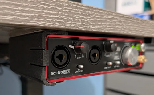 Under desk holder - desk, for