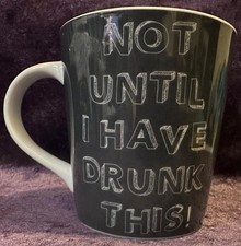 Gray, Porcelain, Coffee, Tea Mug, 11,5 Cm,  Dishwasher & Microwave Safe, Tesco