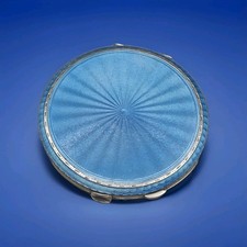 Sterling Silver Blue Guilloche