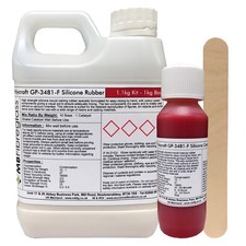 Polycraft GP-3481-F RTV Silicone Mould Making Rubber 1.1kg Kit (Red Catalyst)