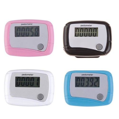 Lcd clip pedometer - on,