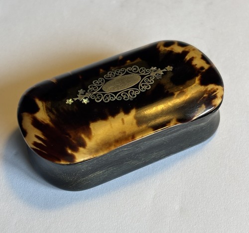 Antique tortoise shell snuff - shell,