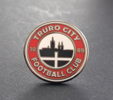 TRURO CITY FOOTBALL CLUB BUTTERFLY PIN BADGE