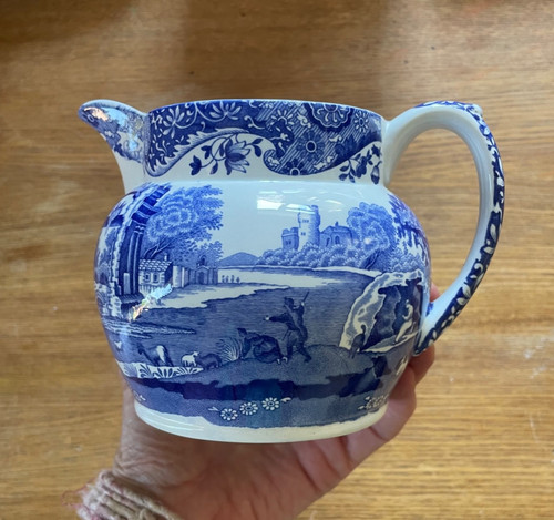 Spode blue italian pint jug - italian,