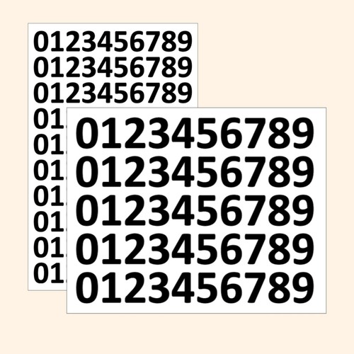 Rounded small vinyl numbers - vinyl,