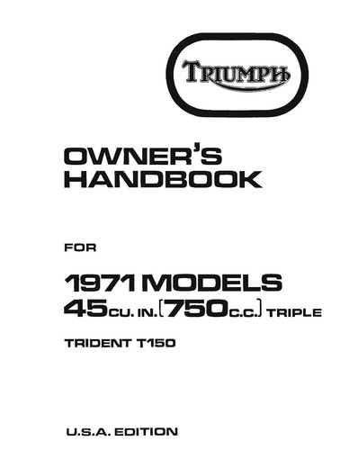 Triumph owners manual book - owners,