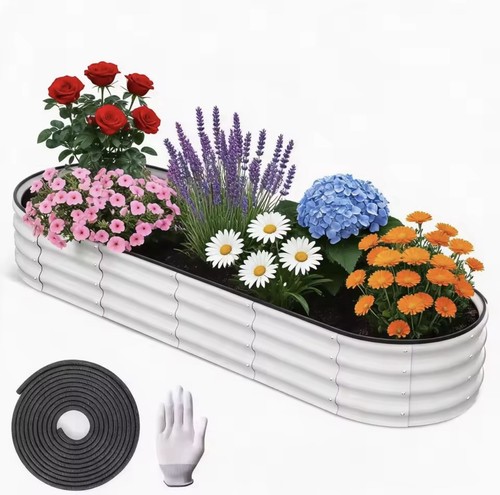 Galvanised raised garden - galvanised,