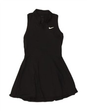 NIKE Womens Dri Fit Slim Fit Sleeveless Tennis Dress UK 10 Small Black DW75