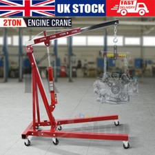 2 Ton Hydraulic Folding Engine Crane Workshop Hoist Lift Stand Garage Wheels Red