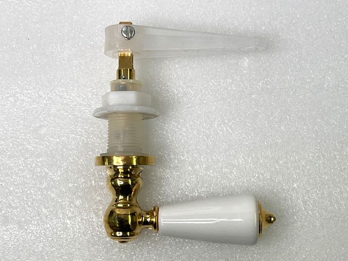 Gold toilet cistern - cistern, lever