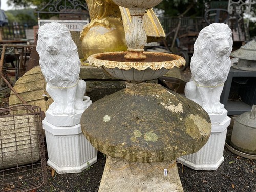 Pair white painted cast - white,