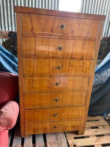 Antique chest drawers yew - chest,