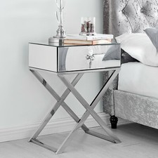 CELESTE Mirrored Bedside Table