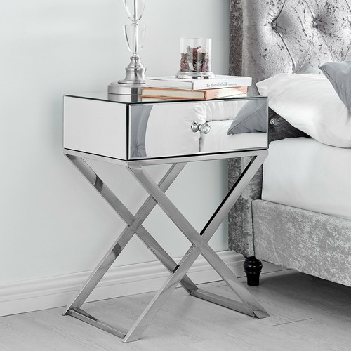Celeste mirrored bedside - mirrored,