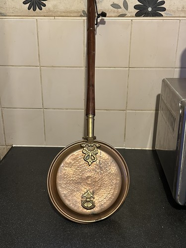 Vintage copper bed warmer - vintage,