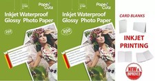 Folding Card Blanks, INKJET, High GLOSS Premium Quality 260GSM, 300GSM